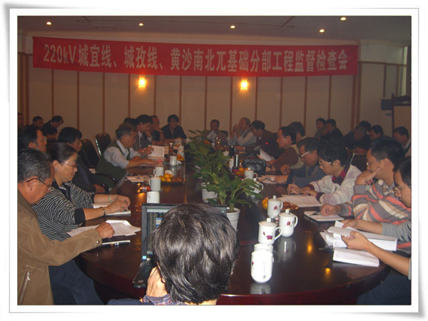 220kV黃白雙回線基礎(chǔ)工程質(zhì)量中間監(jiān)督檢查評(píng)優(yōu)