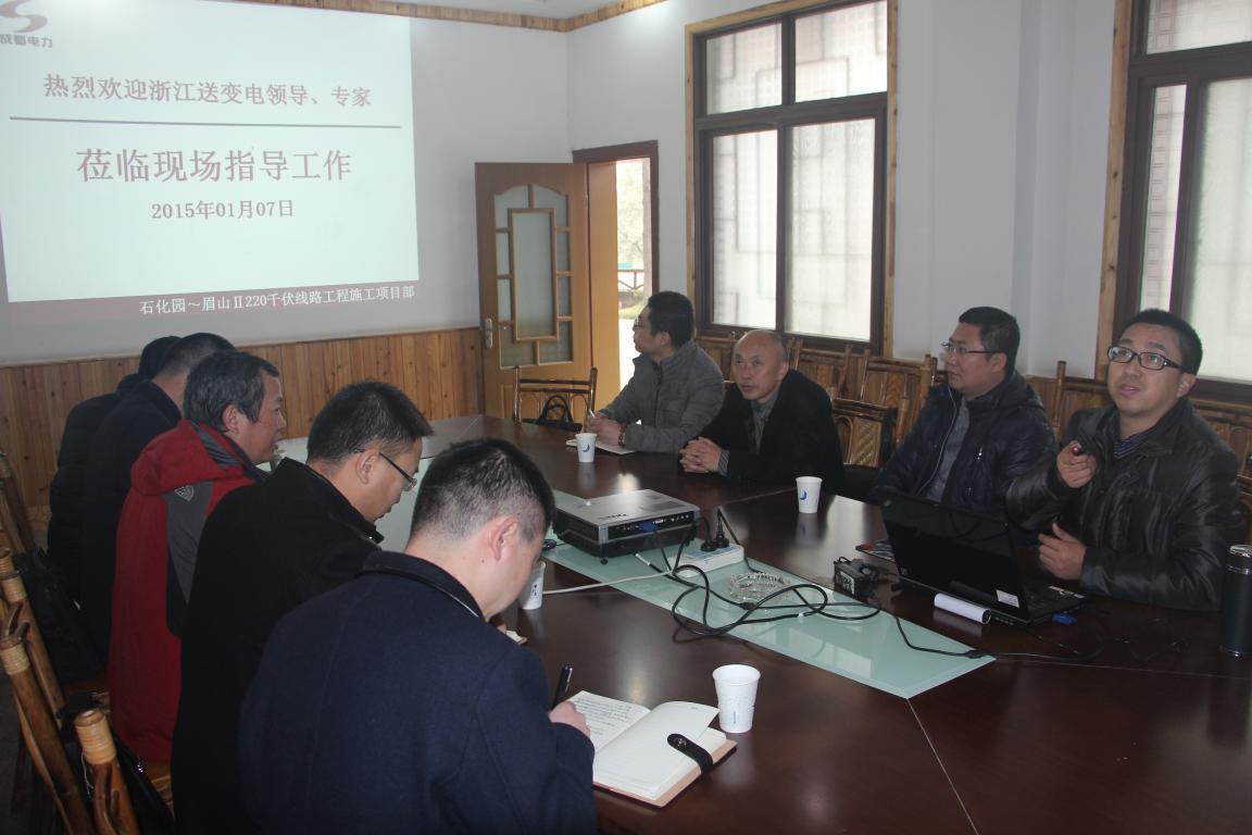 浙江送變電工程公司領導、專家蒞臨我 施工項目部參觀考察