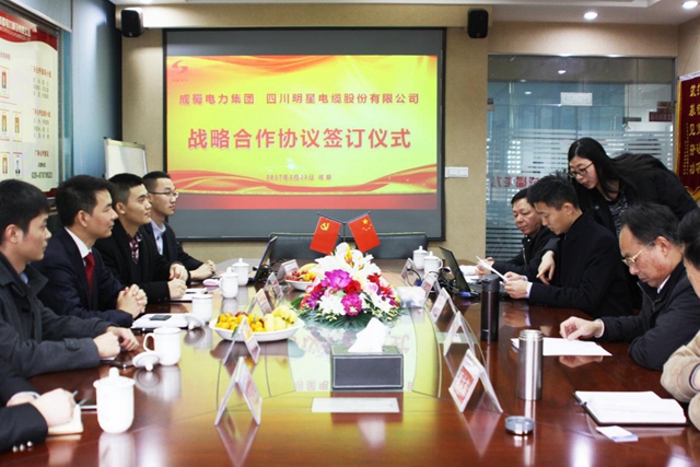 明星電纜公司與我司簽訂戰(zhàn)略合作協(xié)議