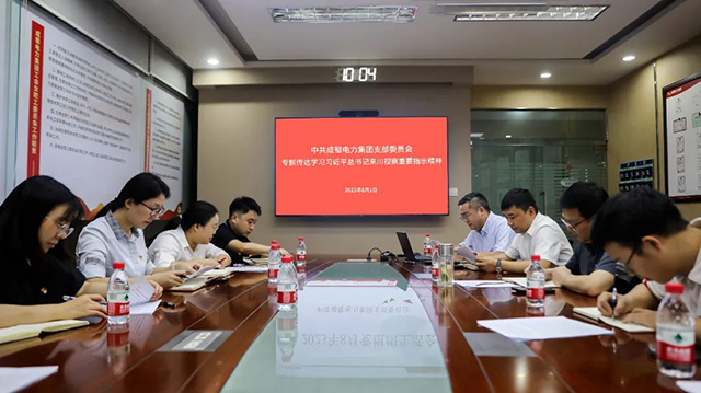 成蜀電力集團召開8月黨組織生活會，專題傳達學習習近平總書記來川視察重要指示精神