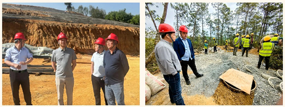集團董事陳君帶隊巡檢在建項目