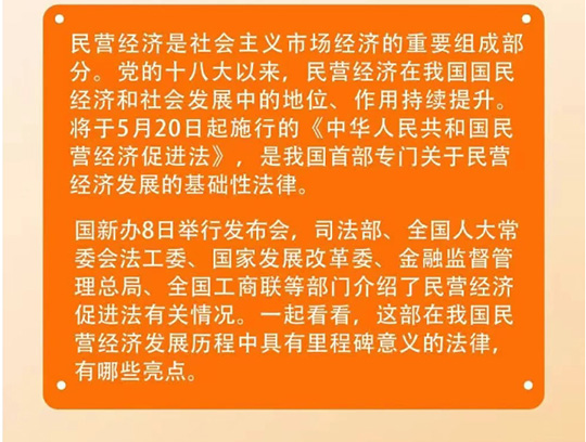 《民營經(jīng)濟促進法》亮點解讀